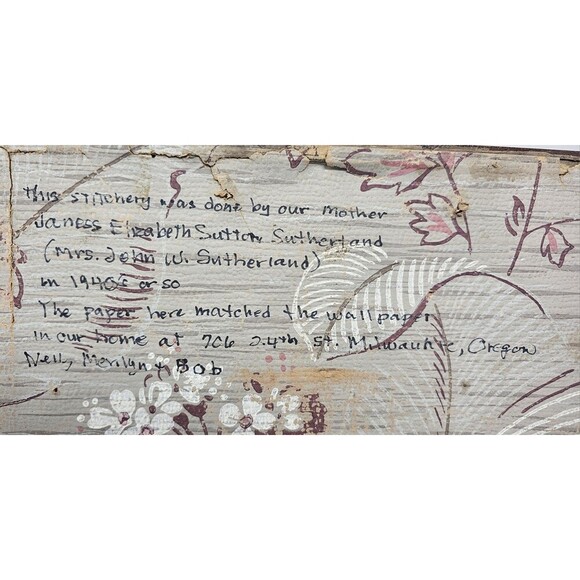 Antique Handmade 40's Amish Folk Art Needle Point Sampler Friends Phrase Unique - Picture 9 of 12